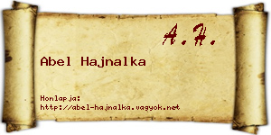 Abel Hajnalka névjegykártya