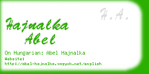 hajnalka abel business card